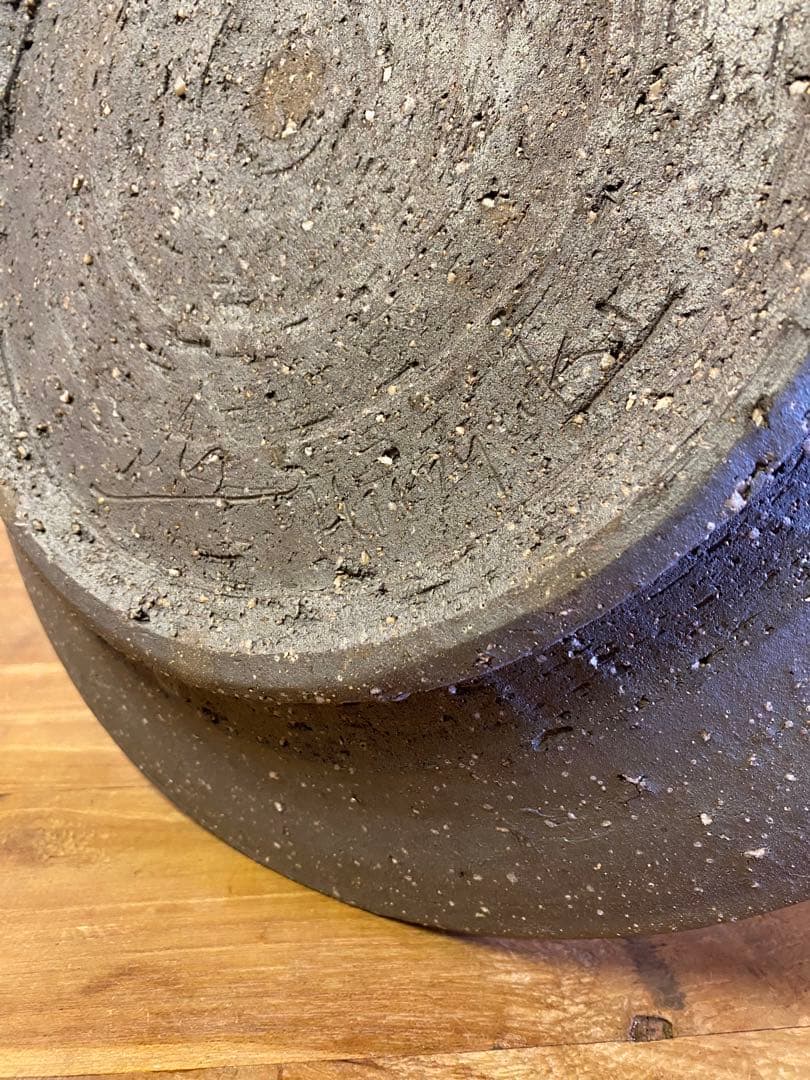 備前焼　大皿　飾り皿　皿立て付　焼物　食器　骨董　置物