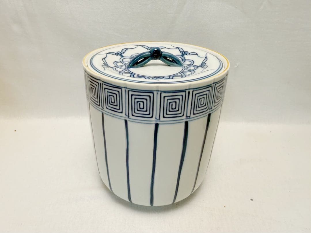 ほぼ未使用 茶道具 洞華苑 桶側 皆具 底印 杓立て 建水 蓋置 水指 共箱