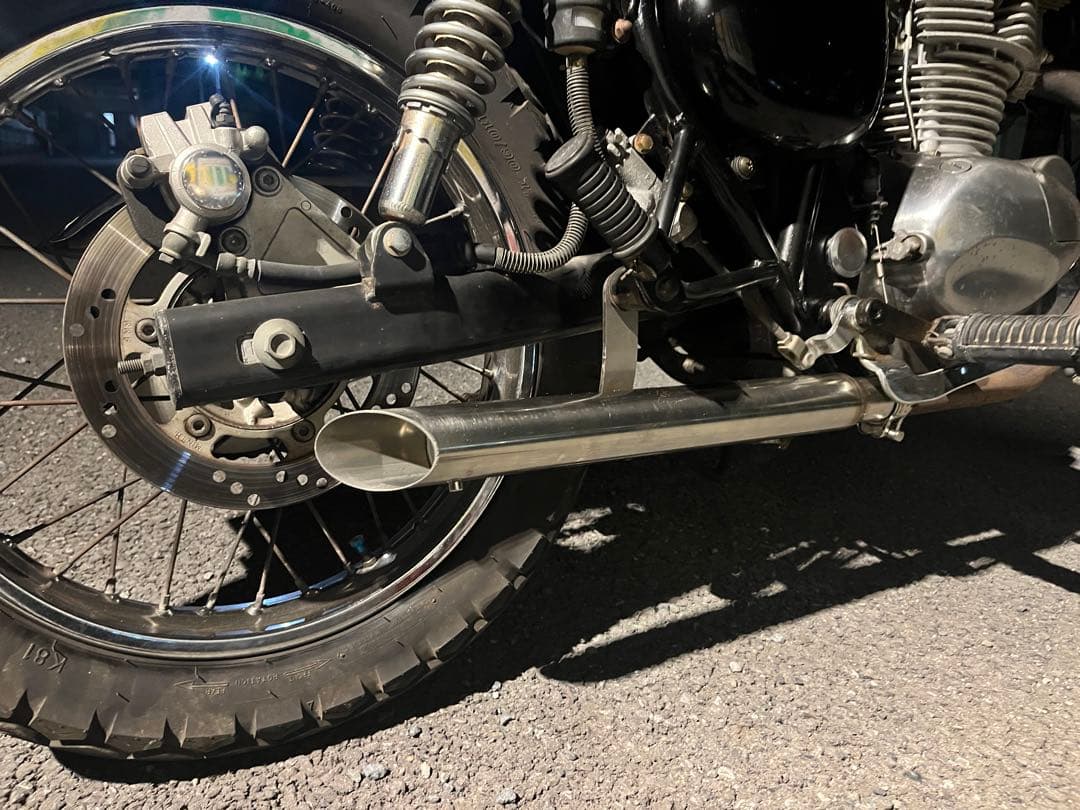 冬セール　エストレア250 ハス切りマフラー　ステンレス製ワンオフ品　チョッパー