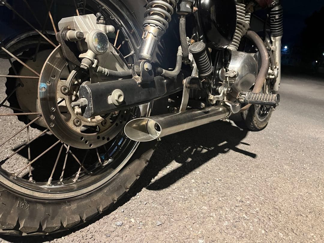 冬セール　エストレア250 ハス切りマフラー　ステンレス製ワンオフ品　チョッパー