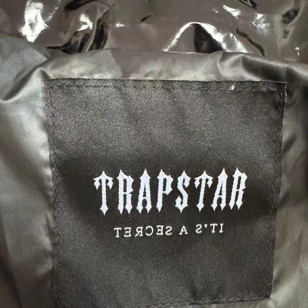 新品 TRAPSTAR 光沢ブラック ダウンジャケット Mサイズ n