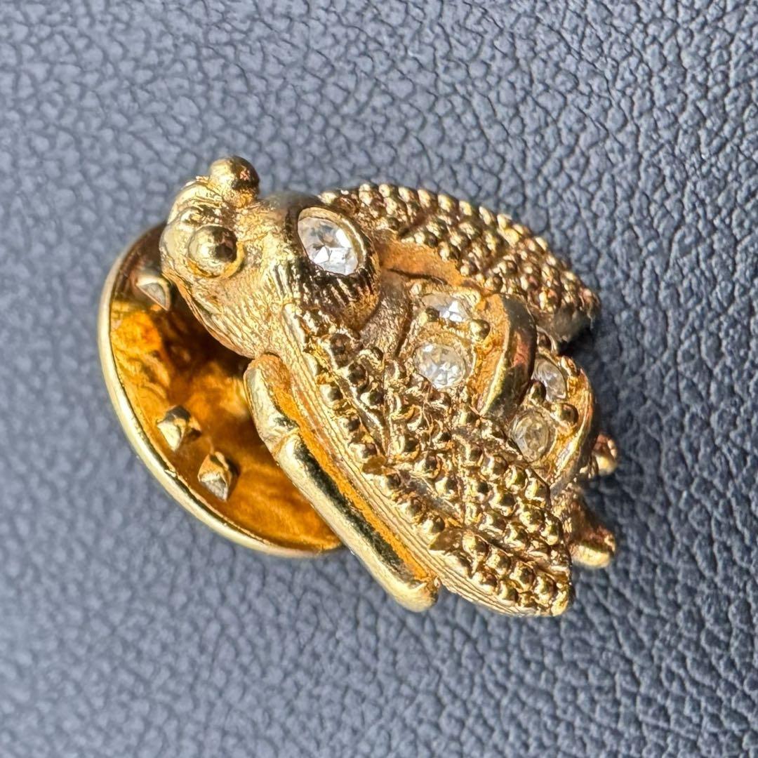 美品 Dior クリスチャンディオール ミツバチ ピンバッジ 蜂 ゴールド