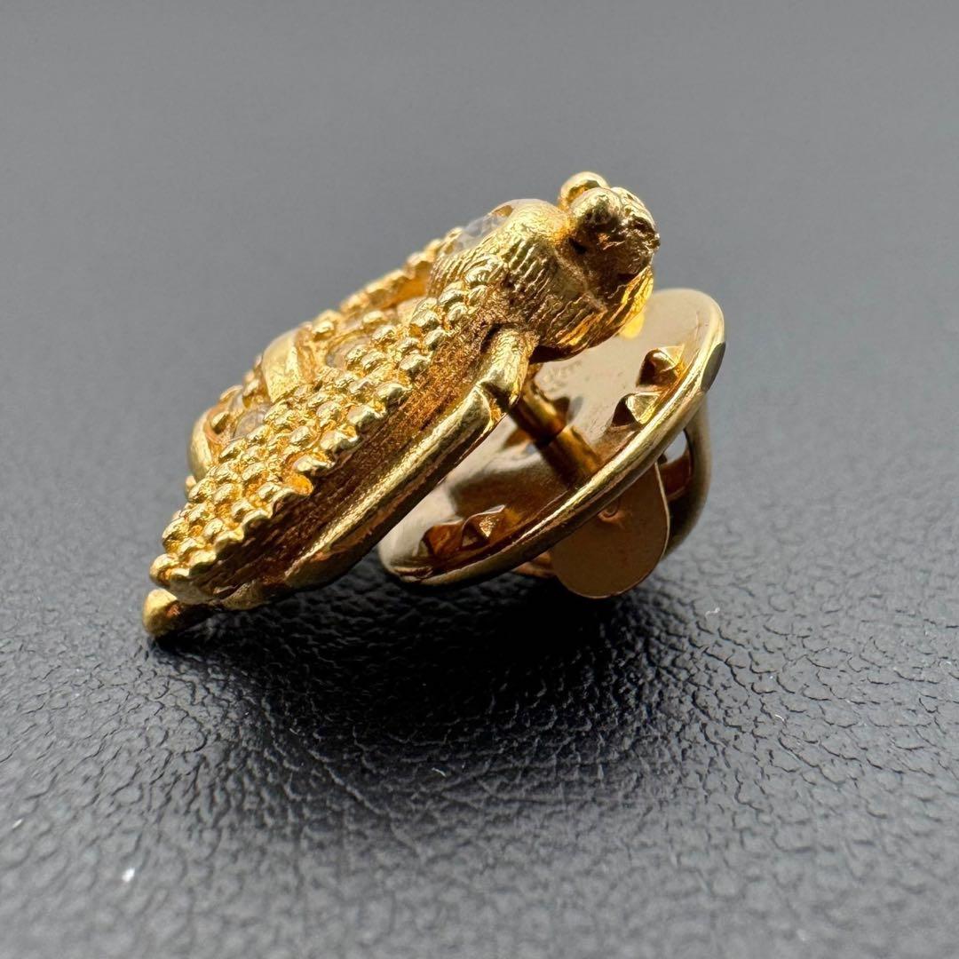 美品 Dior クリスチャンディオール ミツバチ ピンバッジ 蜂 ゴールド