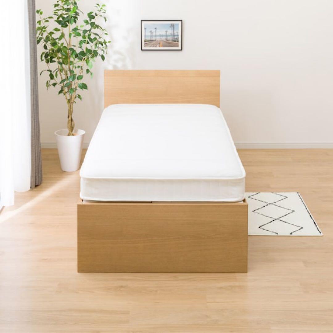 ナチュラルウッド すのこベッド 引き出し付き