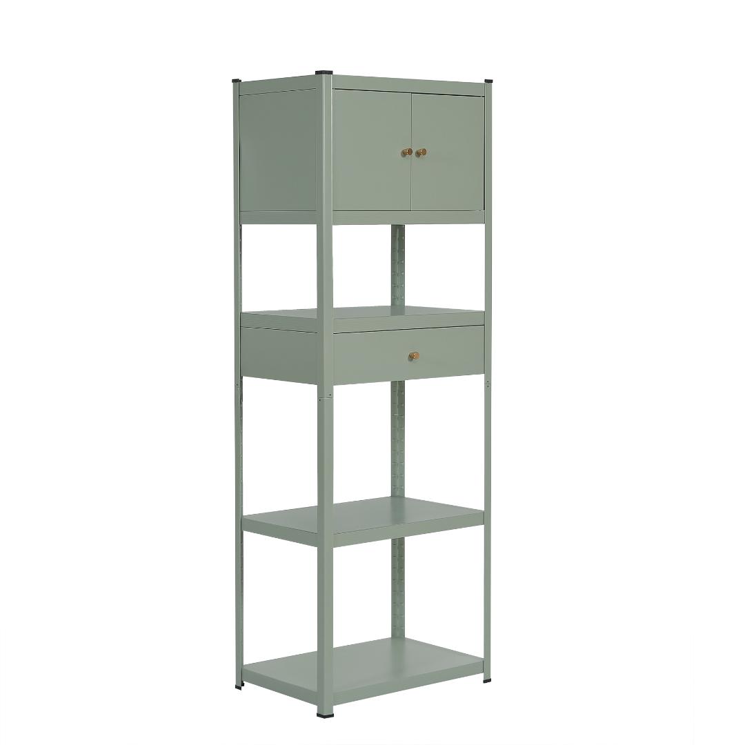 新作発表タイムセール中！スチール製可動ラック　分割可能　ボトル不要　GREEN