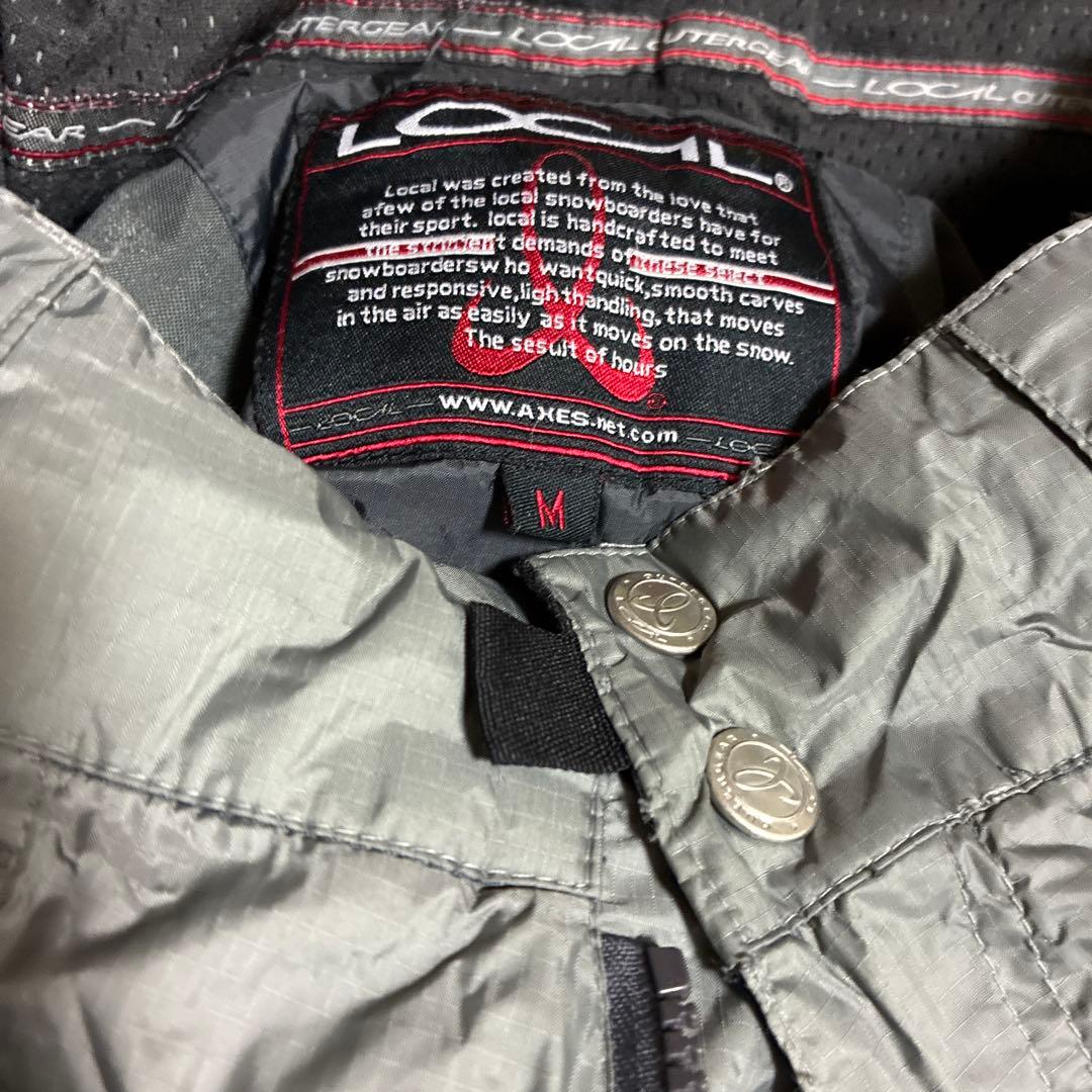 グレー ナイロン製 スノーボードウェア 上下セット