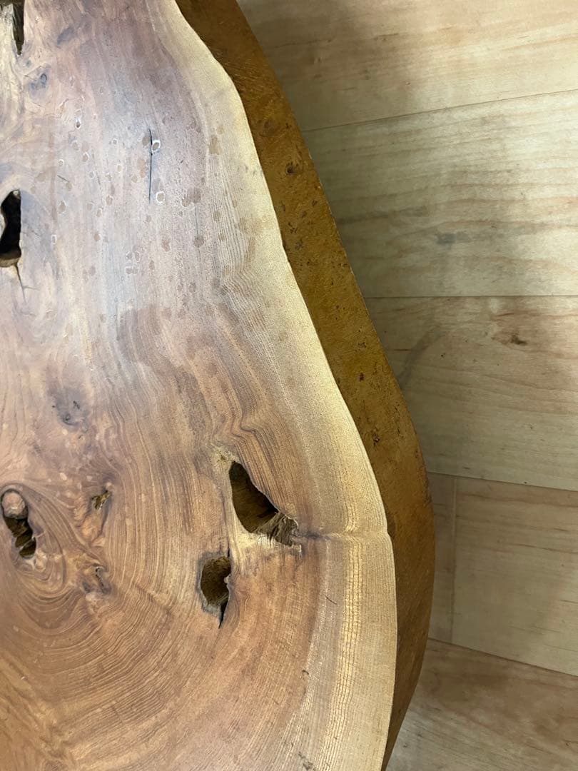 欅製 無垢 花台 飾り台 一枚板 高級木製 台座 幅80cm 床の間 和家具