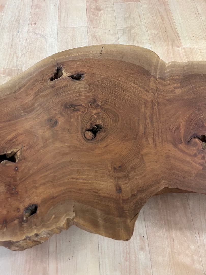 欅製 無垢 花台 飾り台 一枚板 高級木製 台座 幅80cm 床の間 和家具