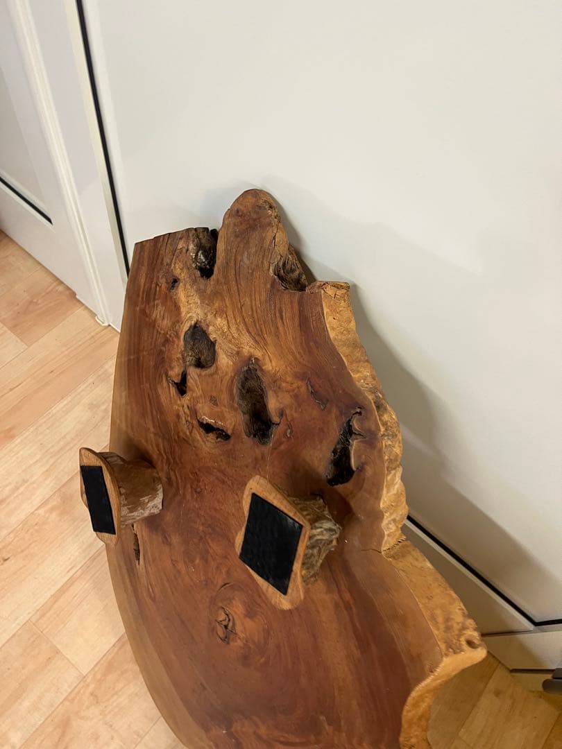 欅製 無垢 花台 飾り台 一枚板 高級木製 台座 幅80cm 床の間 和家具