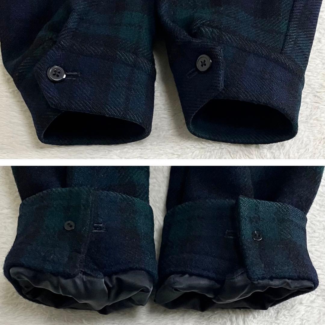 FUKUZO フクゾー　カーコート　ウールジャケット　ブラックウォッチ　L