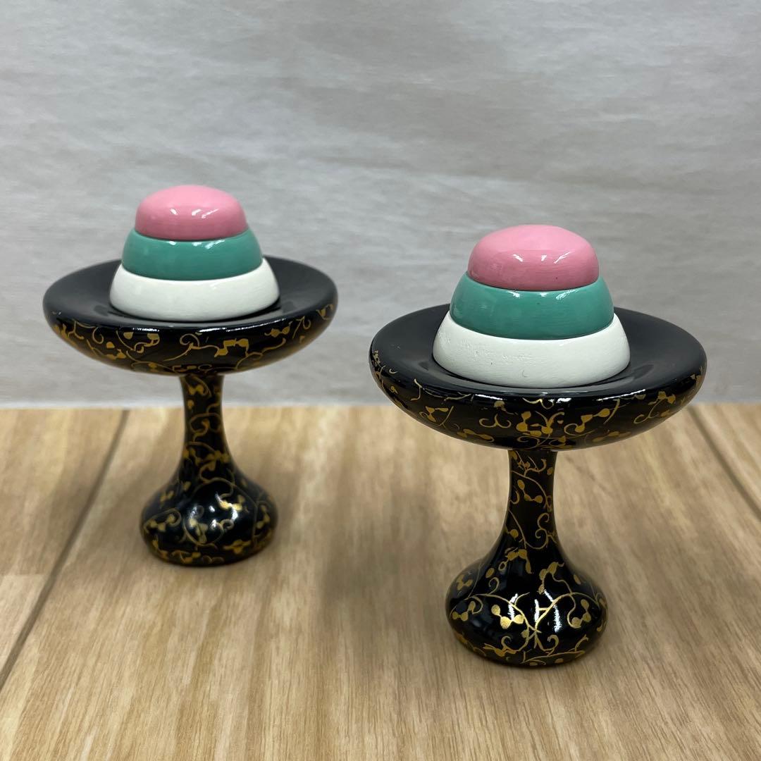 桃の節句　雛祭り雛人形飾り　雛道具　黒塗総唐草