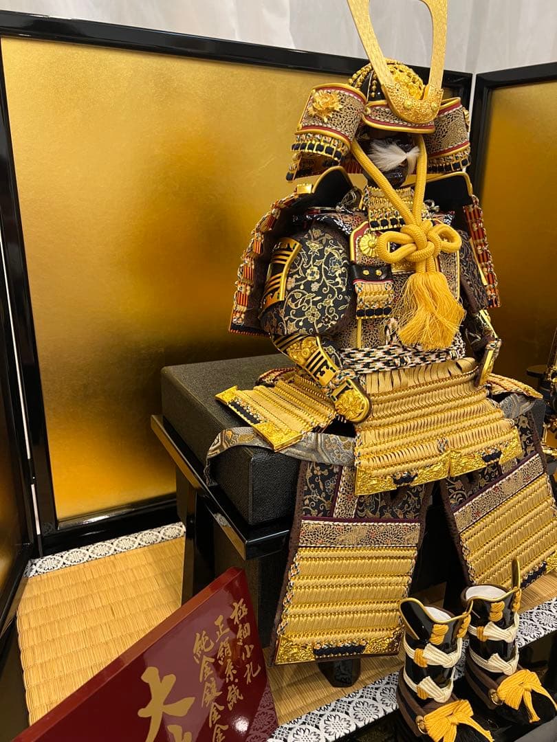 五月人形　兜　大鎧　鈴甲子雄山　平飾りセット　精巧品　男の子　祝い品　端午の節句
