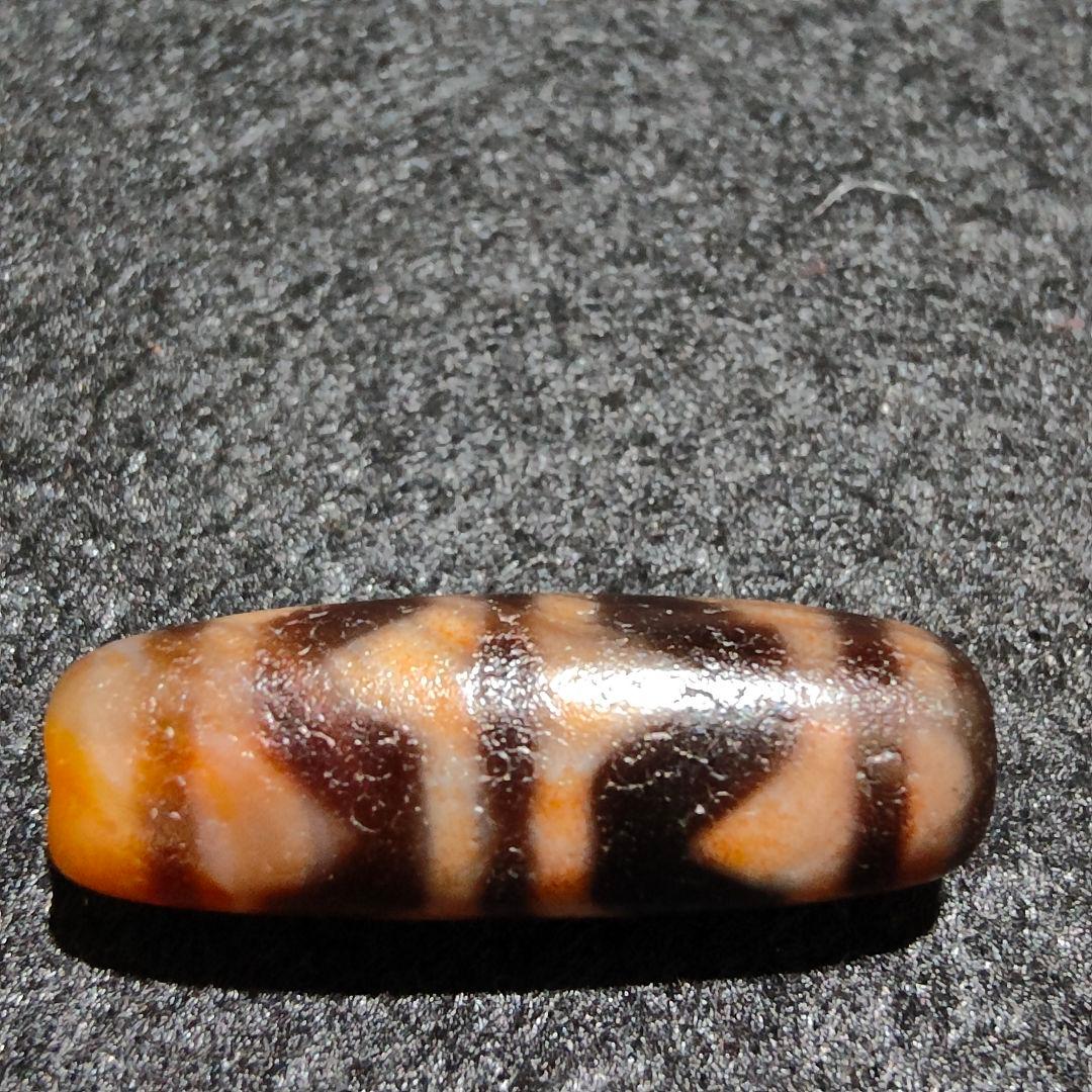 A24 老礦天珠　四線虎牙　天珠　天然石　鉱物　風水　開運　御守 ブレスレット