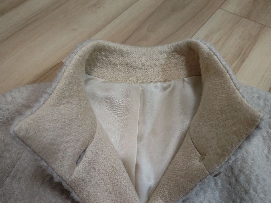 登美　群言堂　毛綿コート　アイボリー