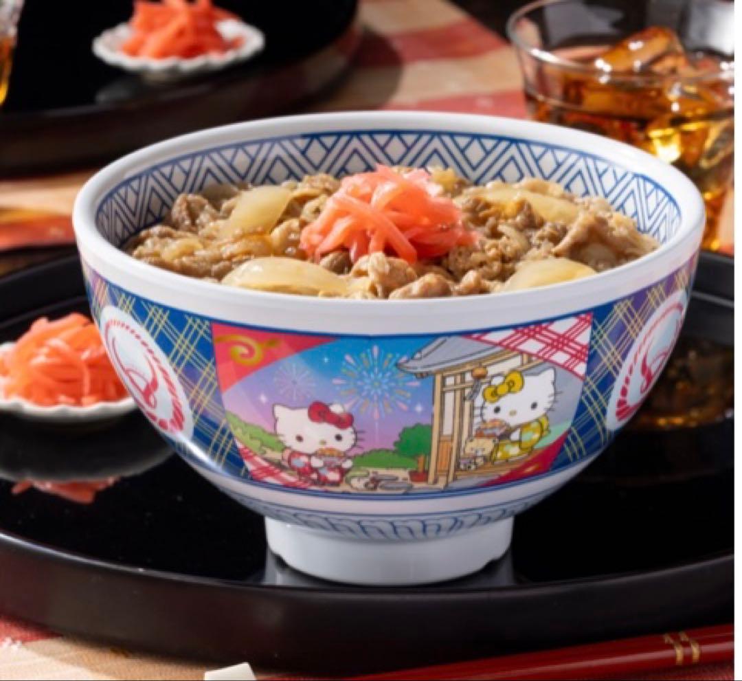 吉野家　はろうきてぃ おうちで吉野家2025 オリジナルメラミンどんぶり 2点