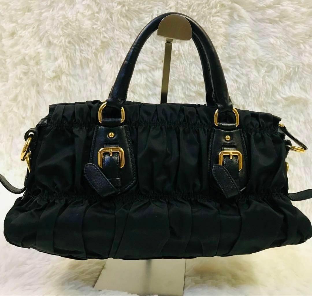 PRADA ブラック ナイロン　ショルダーバッグ2way