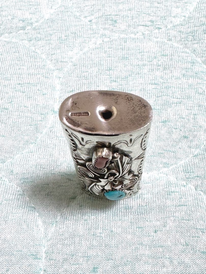 ビンテージ　ナバホ　Navajo ライターケース　ターコイズ　コーラル