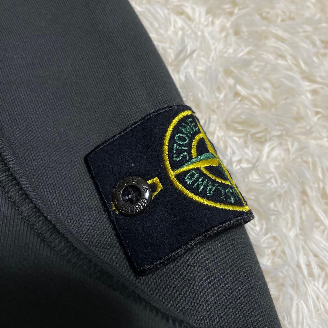 STONE  コットン　クルーネック　トレーナー　チャコールグレー