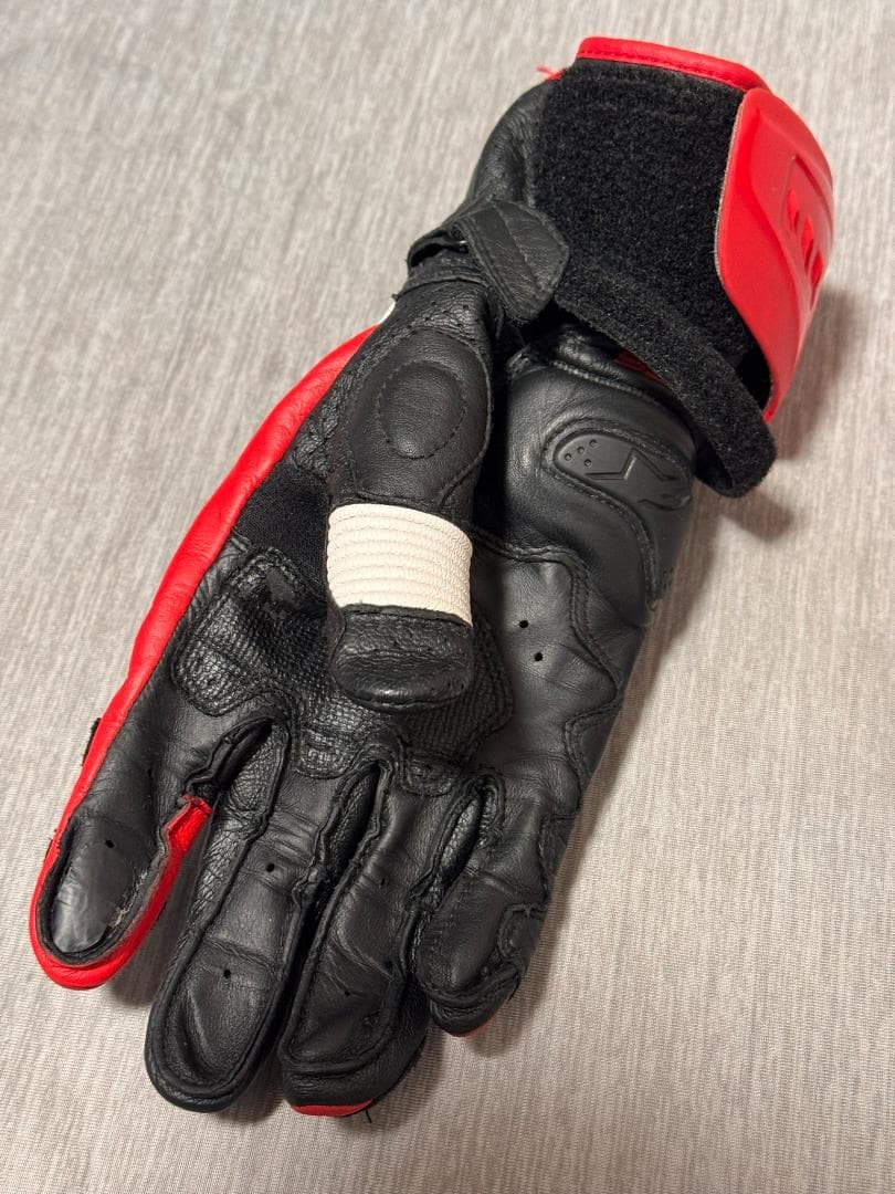 GP PRO レザーグローブ 黒/赤