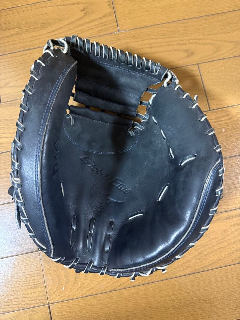 あっじ　ミズノ　キャッチャーミット 軟式グローブ 黒