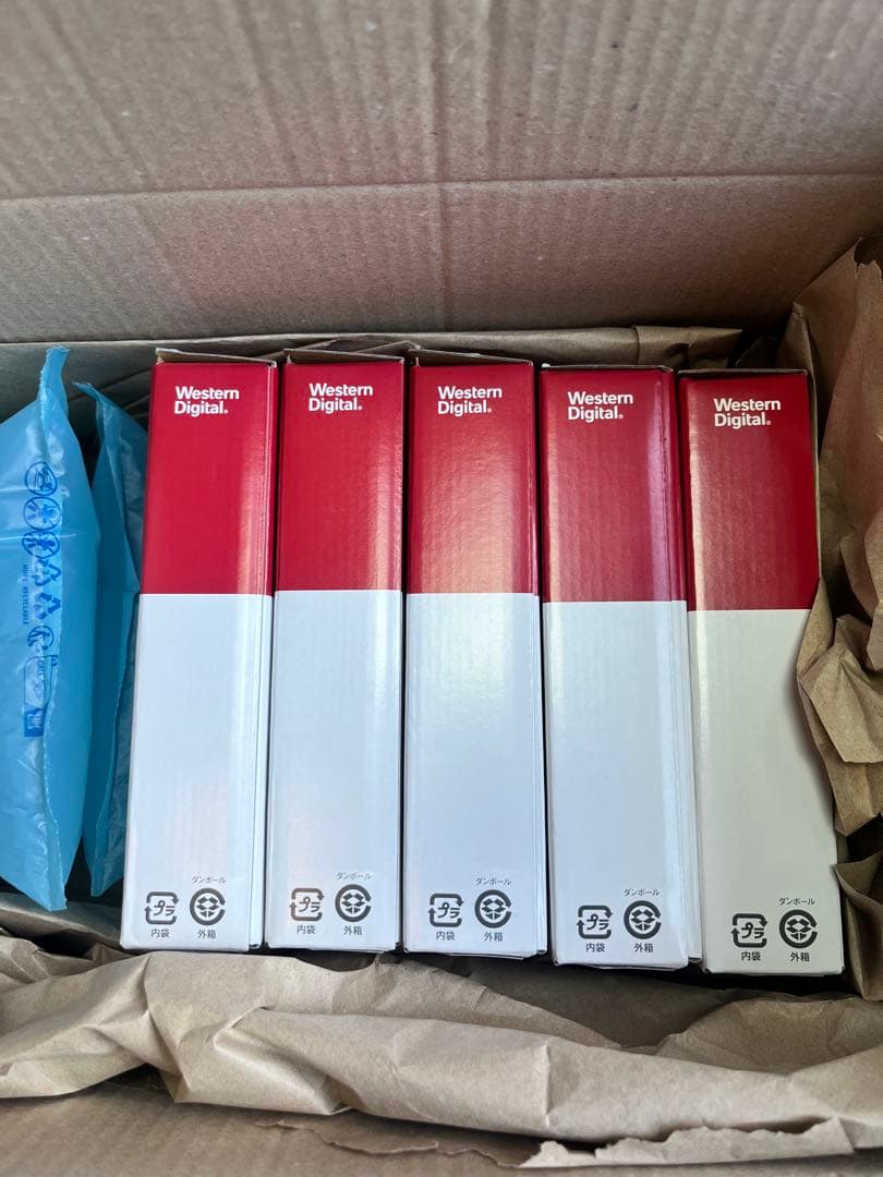 WD Red Plus 3.5インチ HDD WD40EFPX 5本