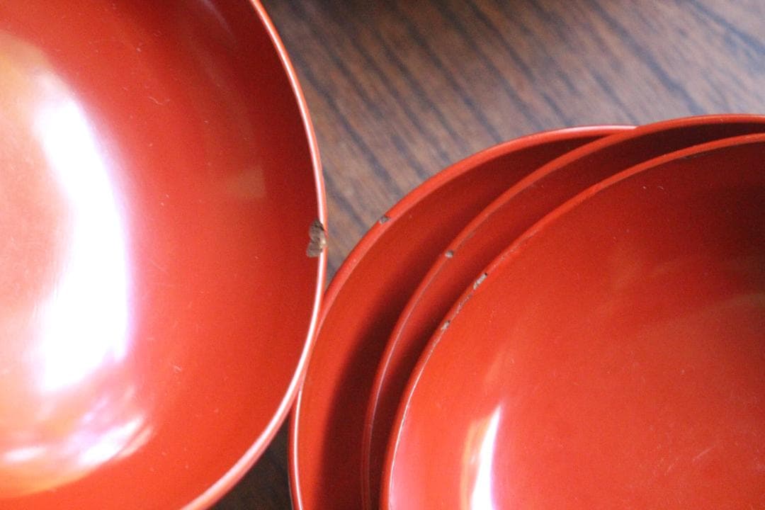 絵柄選択可！時代朱漆に優美な絵替風物蒔絵の映えるお椀8点（検輪島塗蒔絵椀