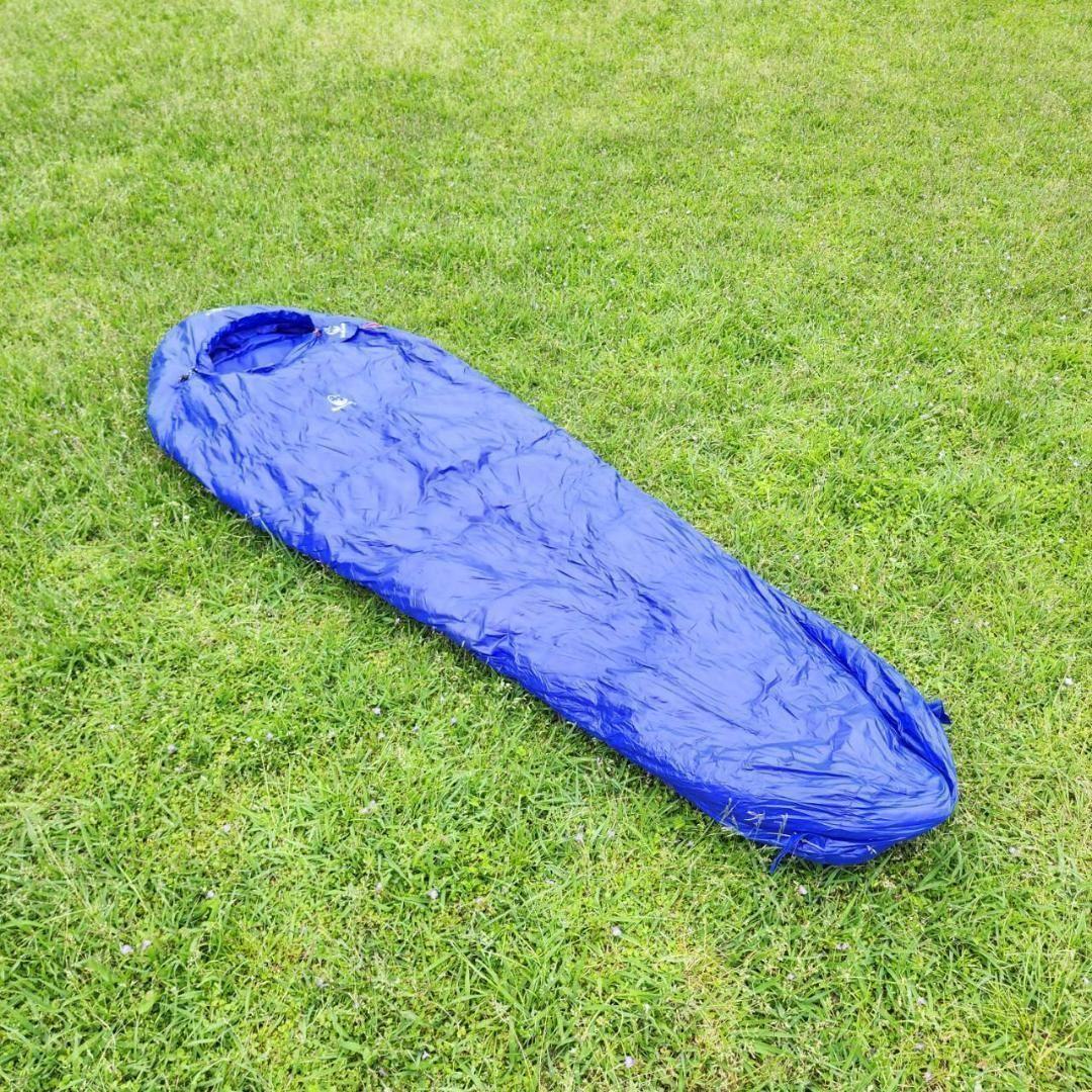 ★SALE★　高級ダウン使用　マミー型　寝袋 ダウンシュラフ　700g　ブルー