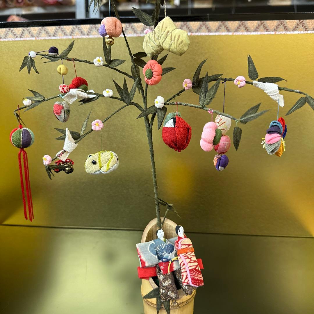 新品！正絹　雛飾り　さげ雛　ひな祭り　ひな　吊るし雛