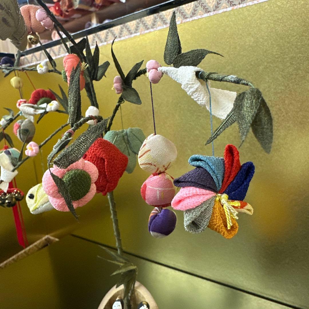 新品！正絹　雛飾り　さげ雛　ひな祭り　ひな　吊るし雛