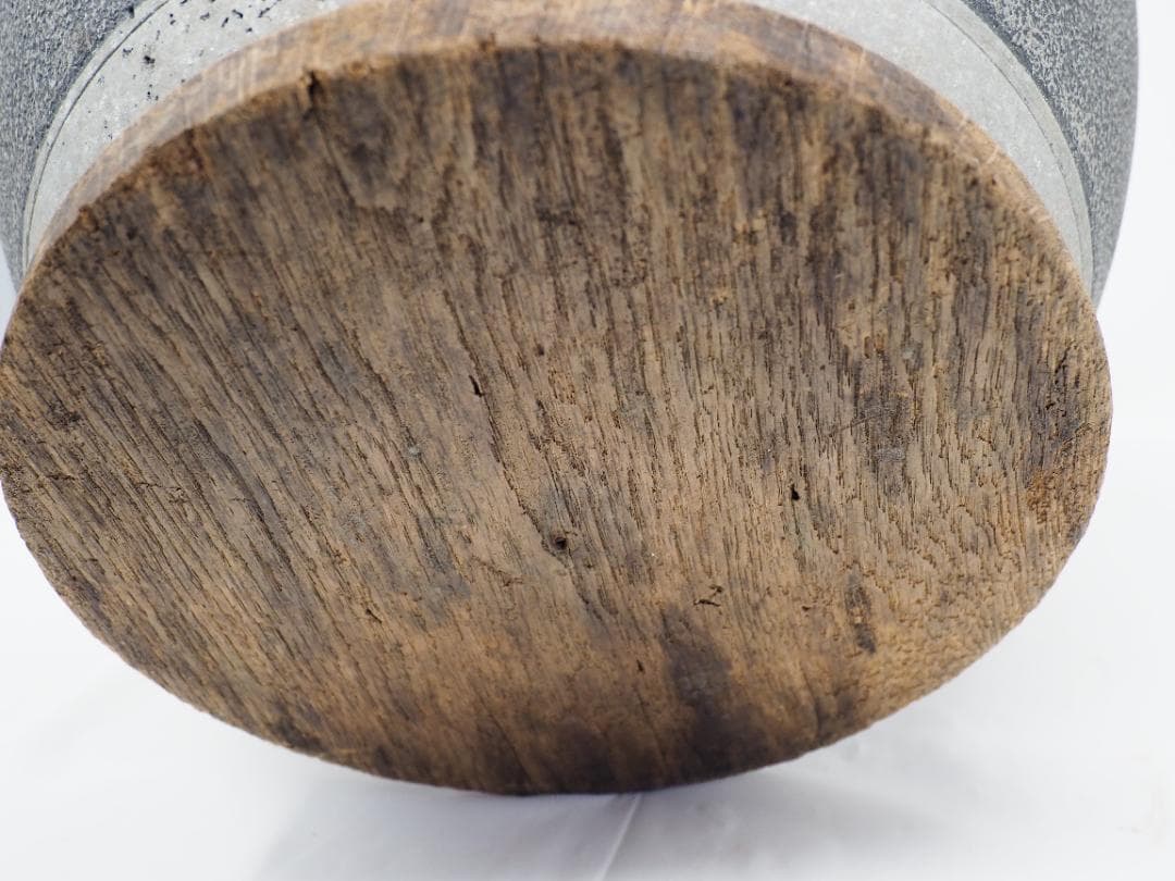 アルミ製　彫刻火鉢　台座付き　　大洋製　-SO