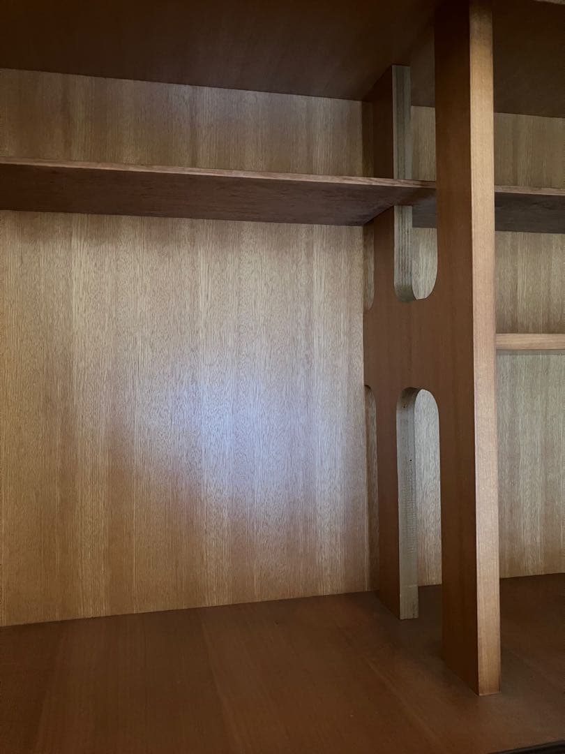 和風 レトロ 上置き 木製のガラス引き戸 飾り棚