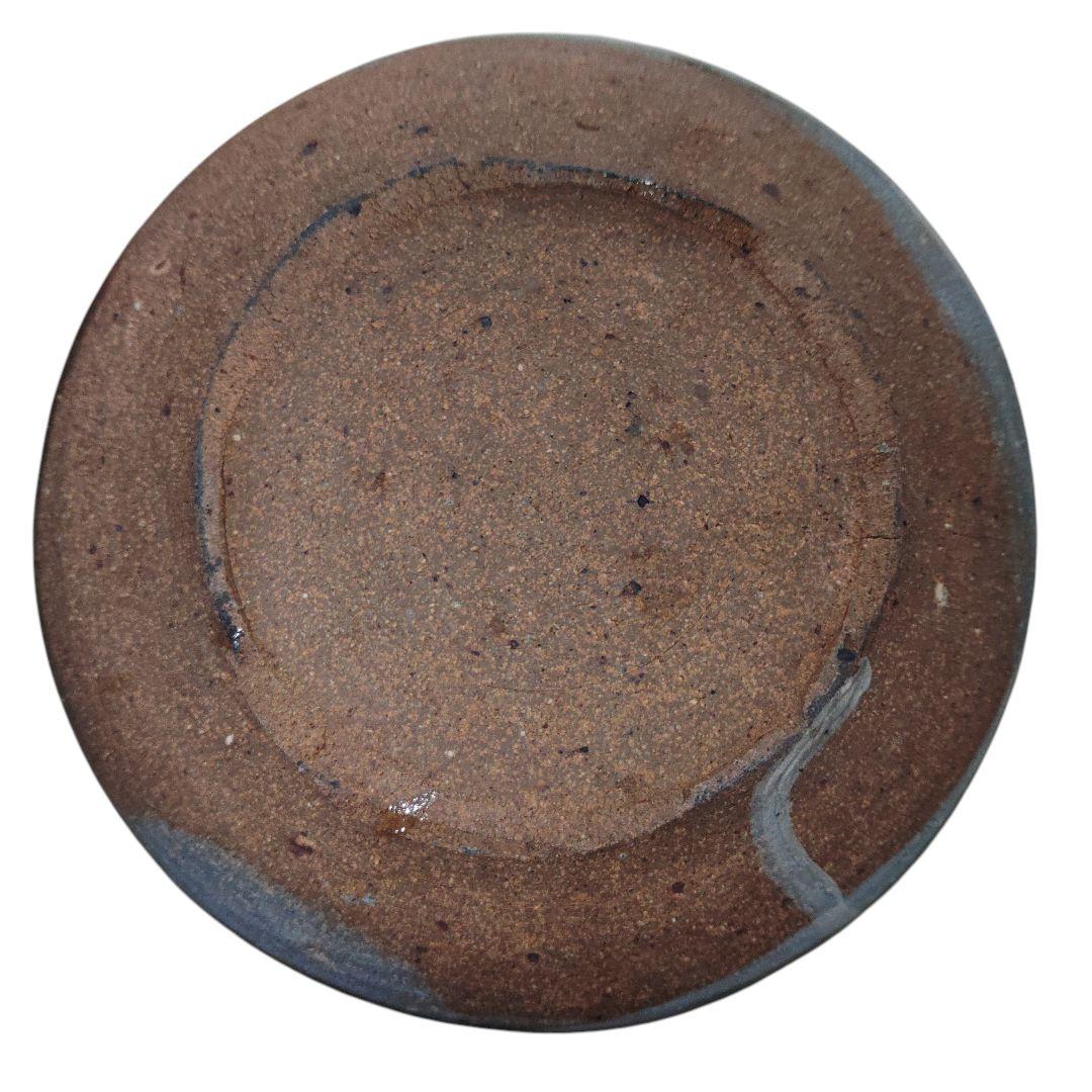 希少　越後太丘焼　織部釉水差　茶道具　明治レトロ