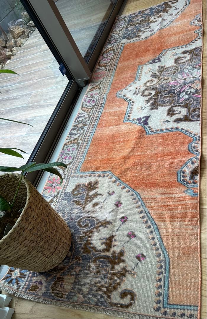 トライバルラグ・トルコヴィンテージラグ・ウール約65×195cm