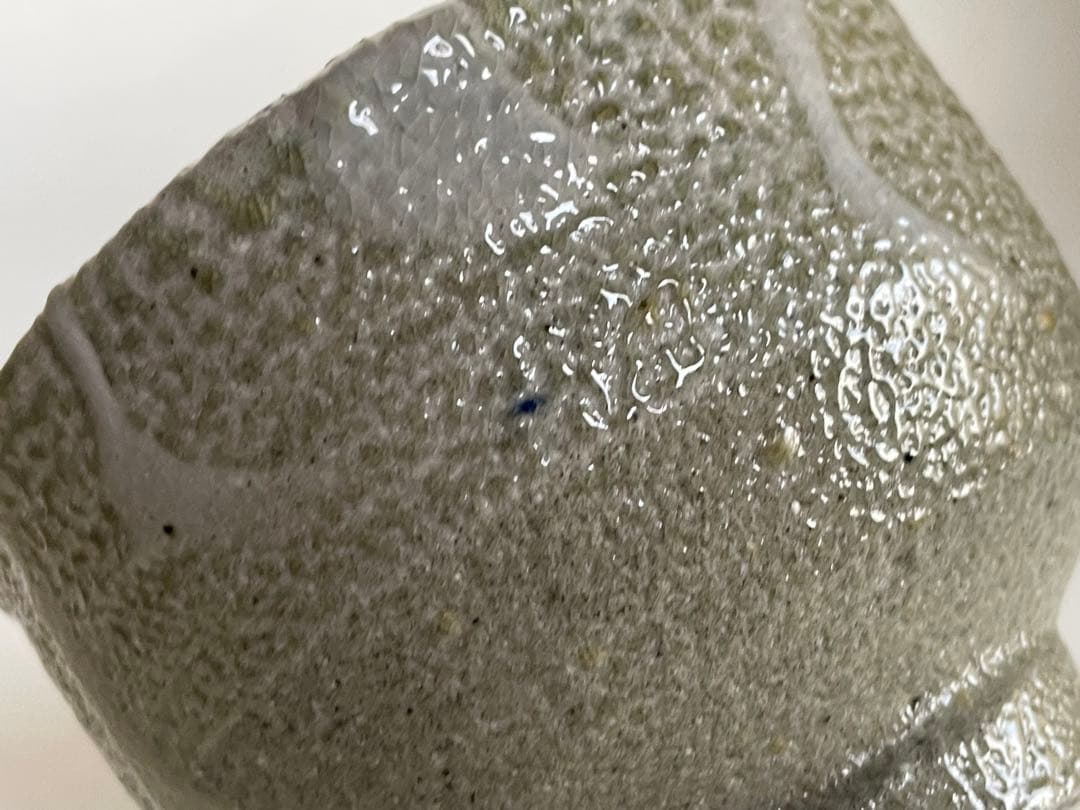 陶芸家　人間国宝　濱田庄司　浜田庄司　塩釉白流掛茶碗　茶盌　抹茶碗　共箱　益子