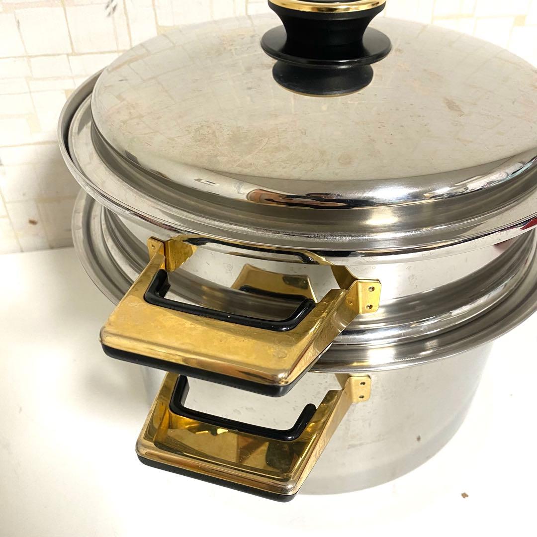 タッパーウェア レインボークッカー 26cm 両手鍋 スチーマー