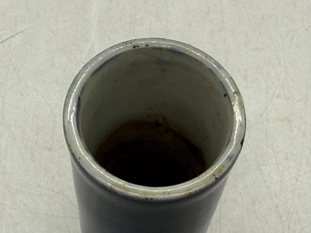 瑠璃釉　香筒　足付　霽藍　茶道具　送料込み251027