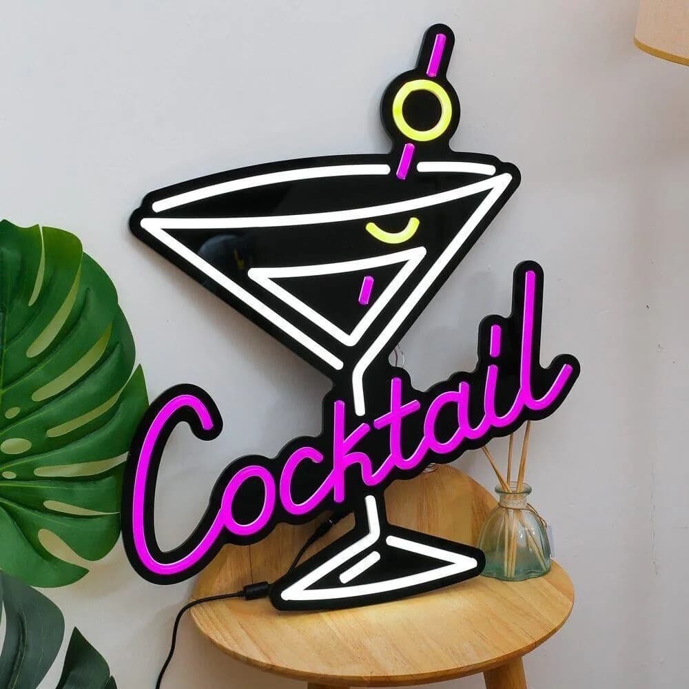 特大 LEDライト ネオンサイン ネオンライト 看板 カクテル COCKTAIL
