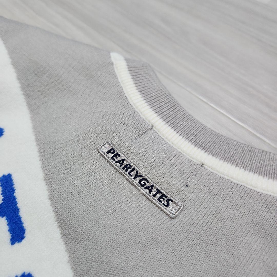 PEARLY GATES☆2023ストレッチ防風保温ボーダーツインニット1M白