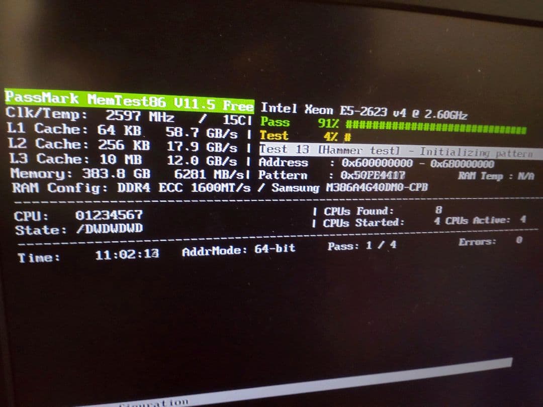DDR4メモリ　PC4-2133P　32GB 4枚 計128GB　a