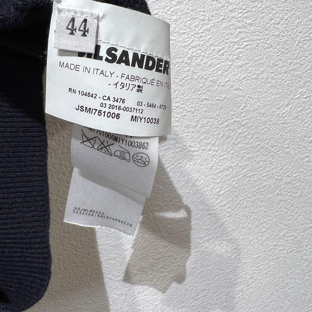 希少 美品 ジルサンダー 上質 ウール デザイン クルーネック ニット ベスト