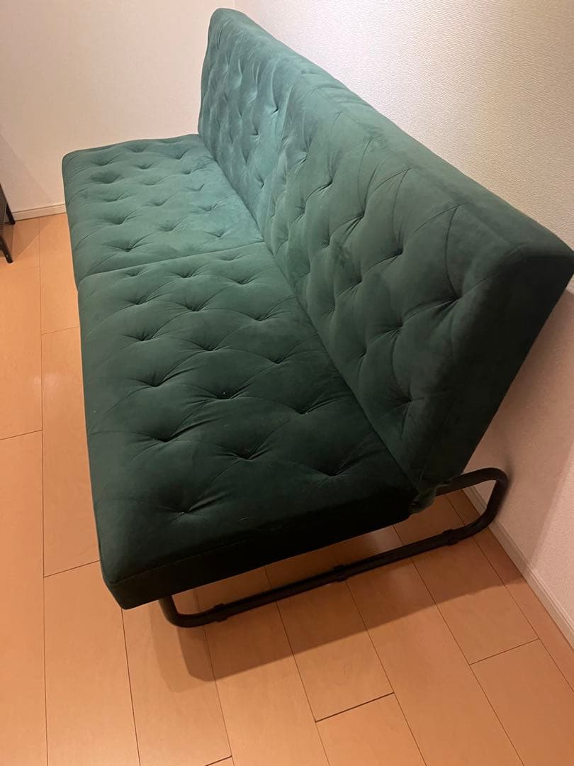 ソファベッド LOWYA ロウヤ リビングソファ グリーン 引き取り限定