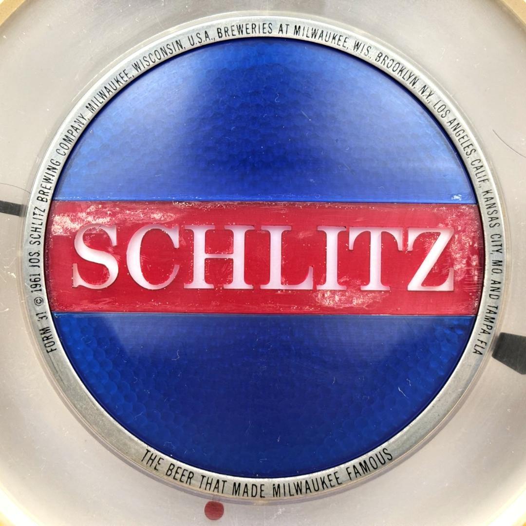 SCHLITZ シュリッツ ライトサイン 時計 ビール ビンテージ 照明 バー