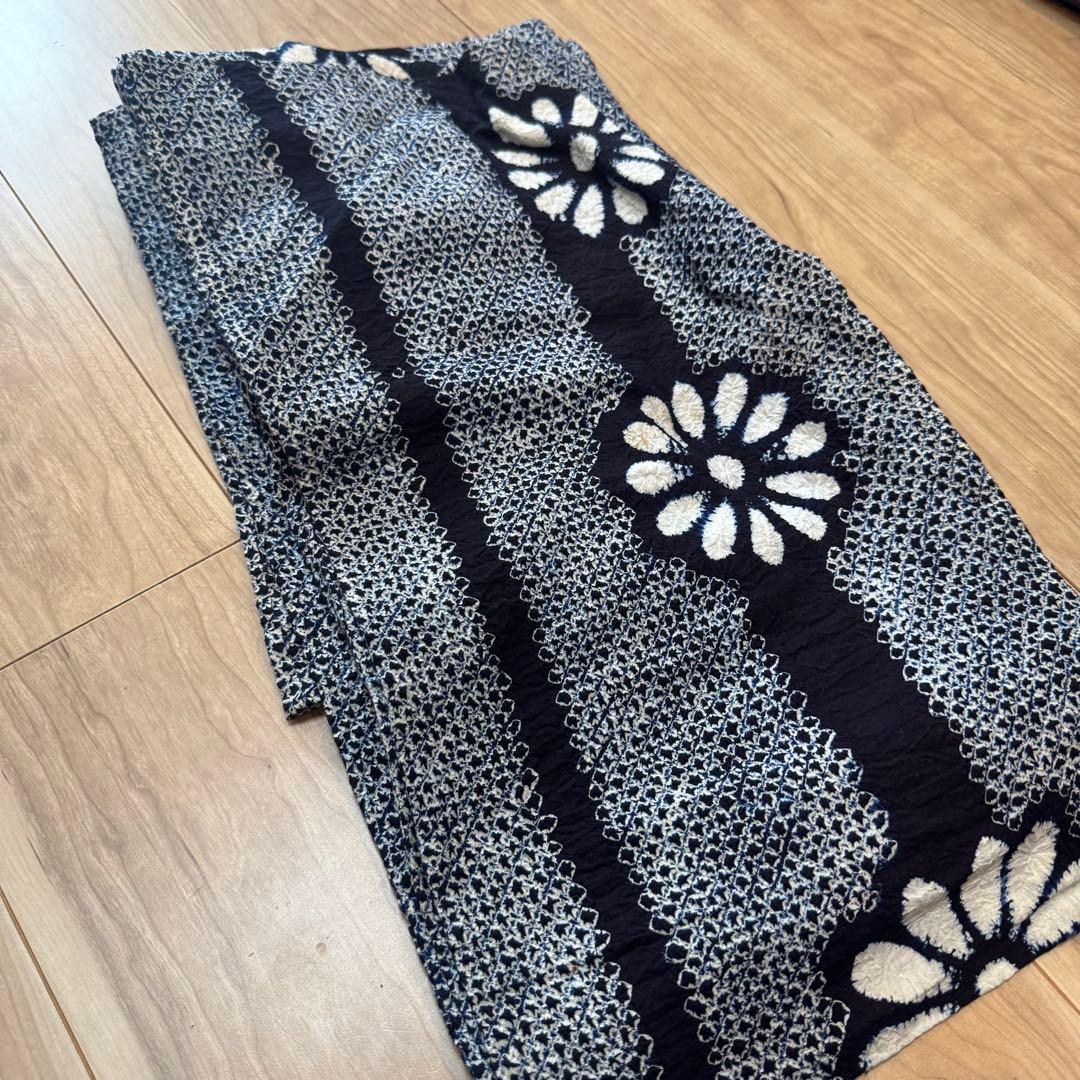 Ｆ　格安 リメイク用　素材　 まとめ売り　着物　和服　5点　本染　浴衣　有松絞り