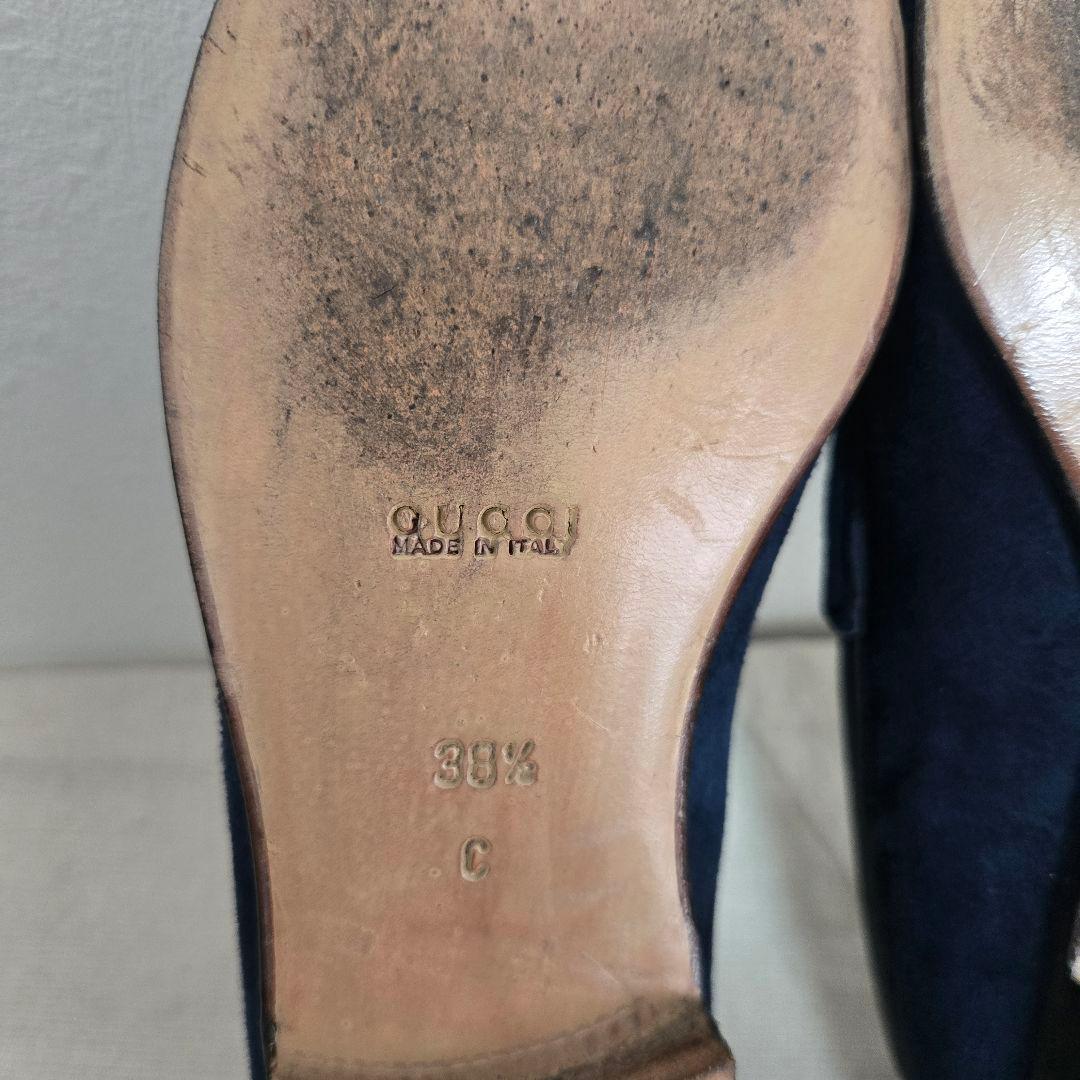 【状態良】GUCCI ホースビットスエードローファー　グッチローファー