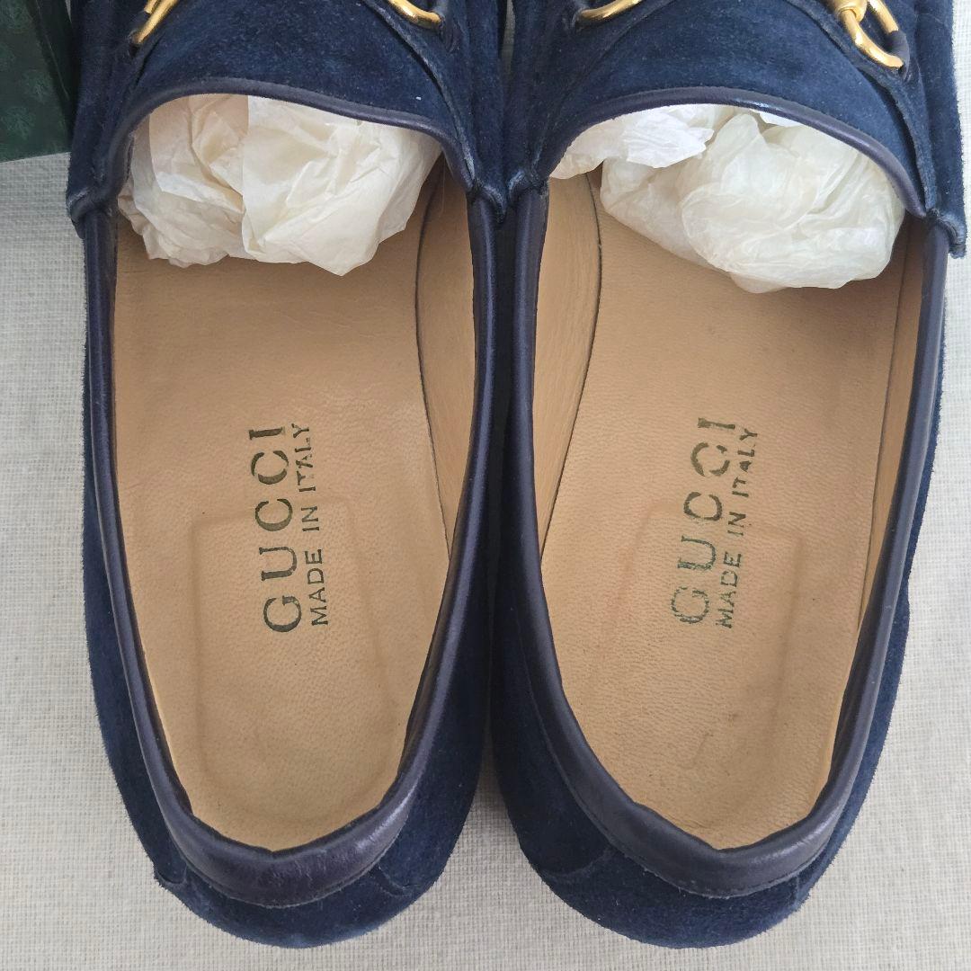 【状態良】GUCCI ホースビットスエードローファー　グッチローファー