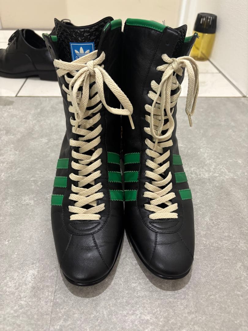 靴 GUCCI x Adidas 3 Stripe Leather HeelBoot