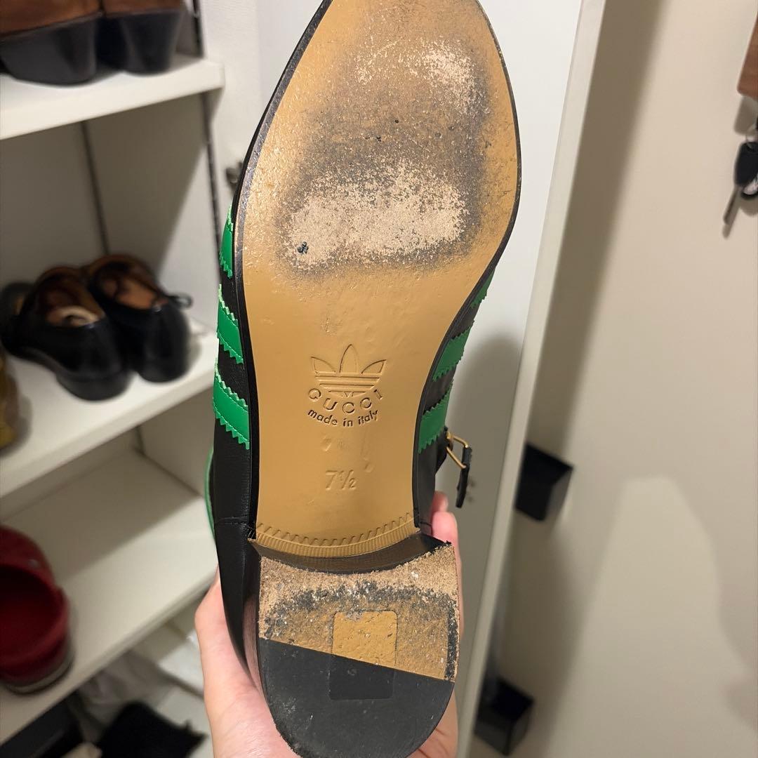 靴 GUCCI x Adidas 3 Stripe Leather HeelBoot