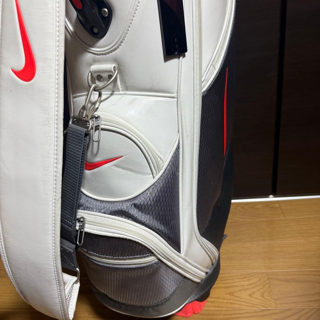 Nike キャディバッグ ゴルフバッグ ホワイト グレー レッド