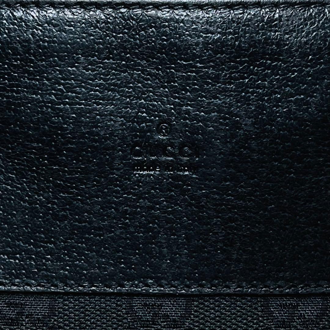 【美品】GUCCI グッチ ショルダーバッグ GGキャンバス ブラック