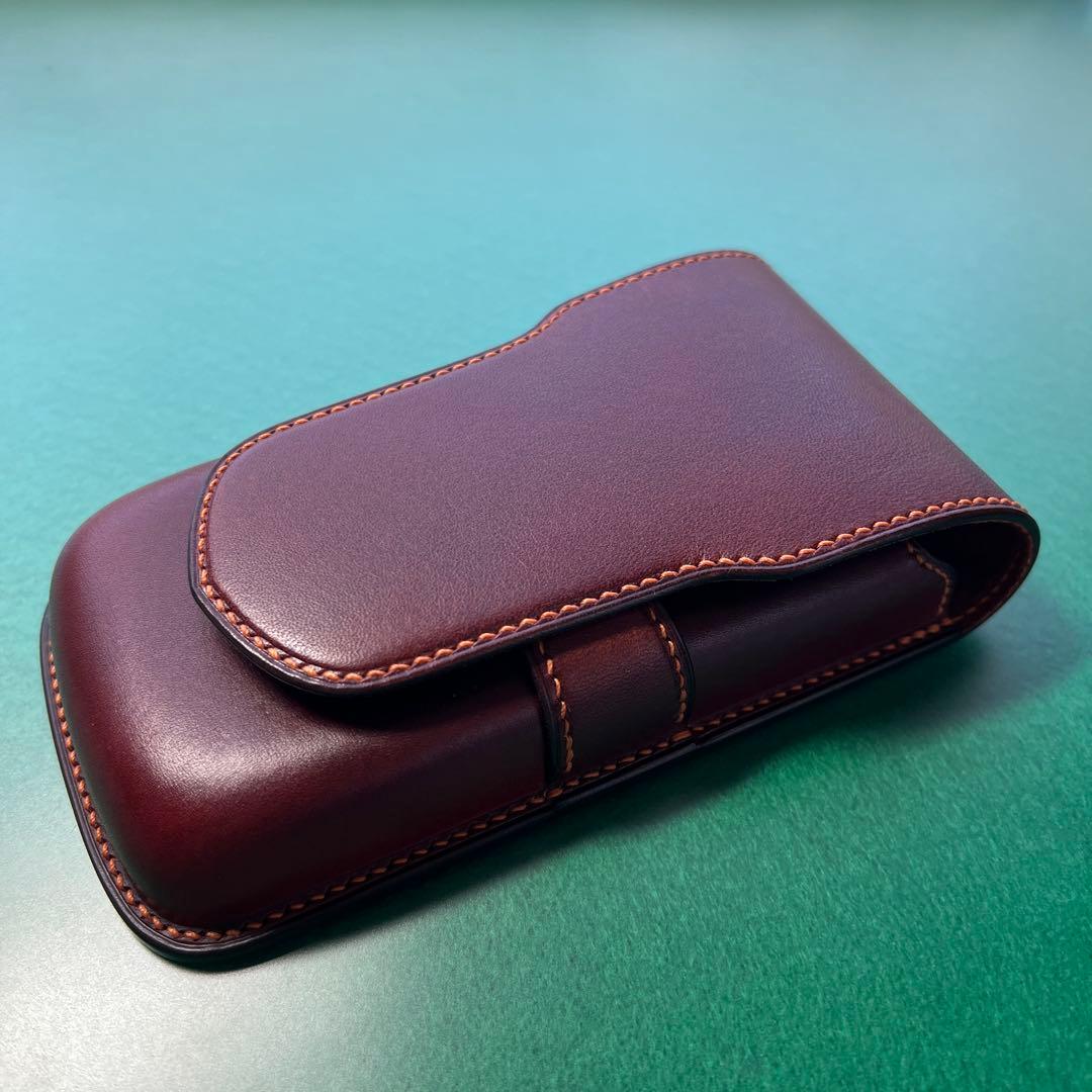 【美品・カラーオーダー品】 革小物yoshii オーダー万年筆ケース（4本差し）